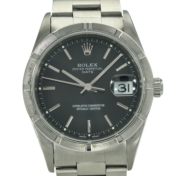 Oyster Perpetual Date 15210 - Black Dial - 2001