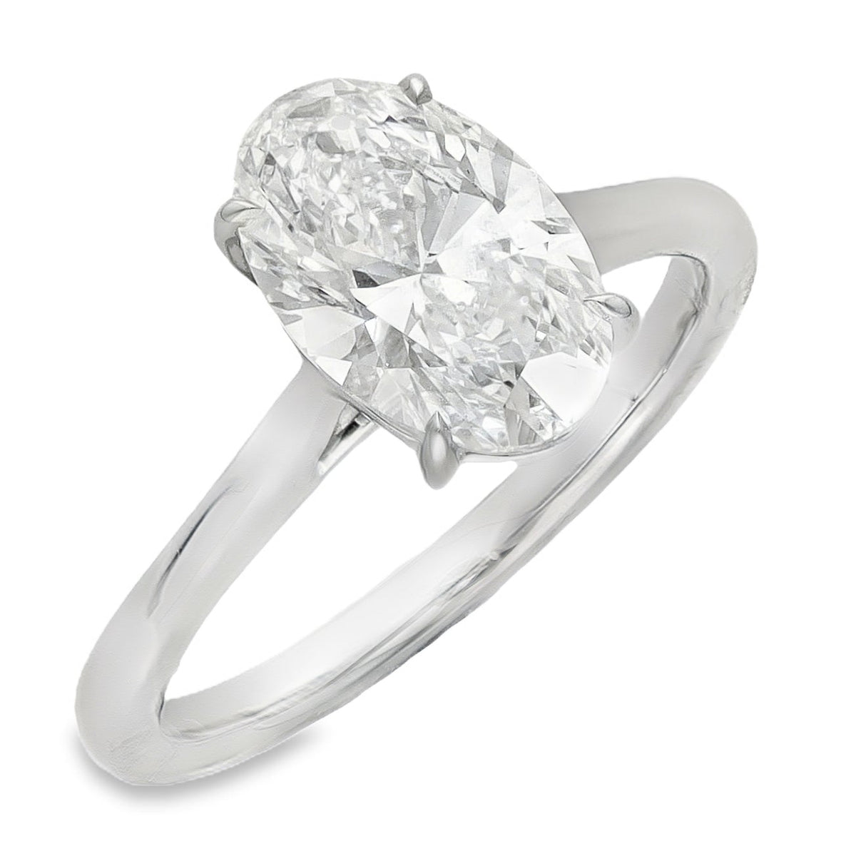 LAB 2.08CT  D VS1  OVAL PLATINUM SOLITAIRE