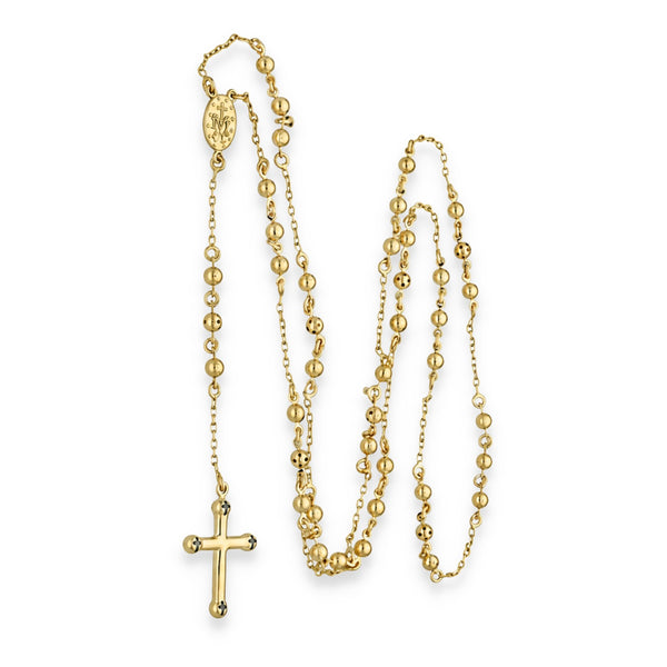 9ct Yellow Gold Rosary Beads Necklace - 24" - 10.0g