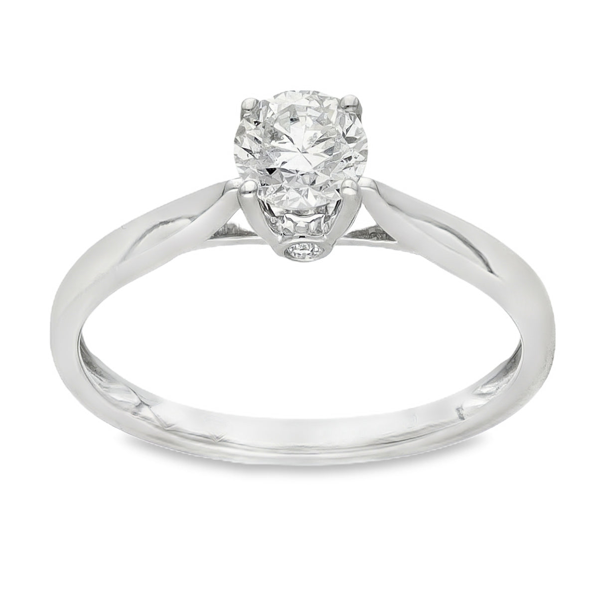 18ct Yellow Gold Diamond Engagement Ring - Size M - 0.52ct