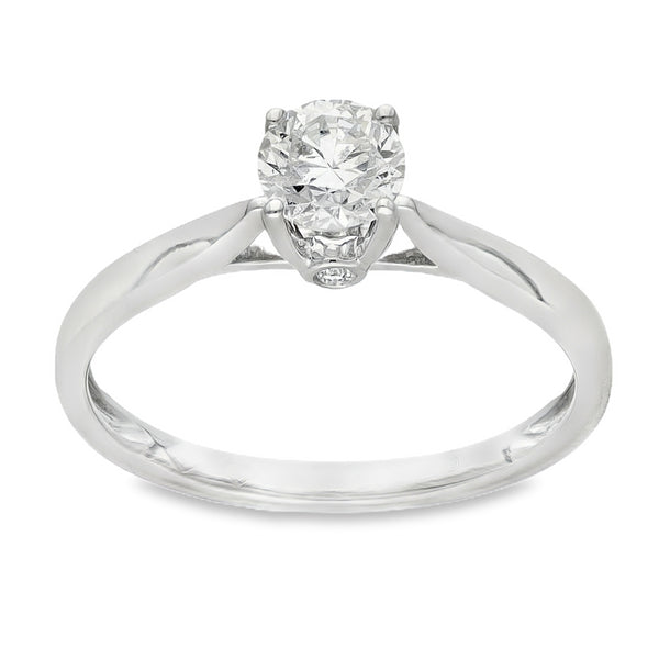 18ct Yellow Gold Diamond Engagement Ring - Size M - 0.52ct