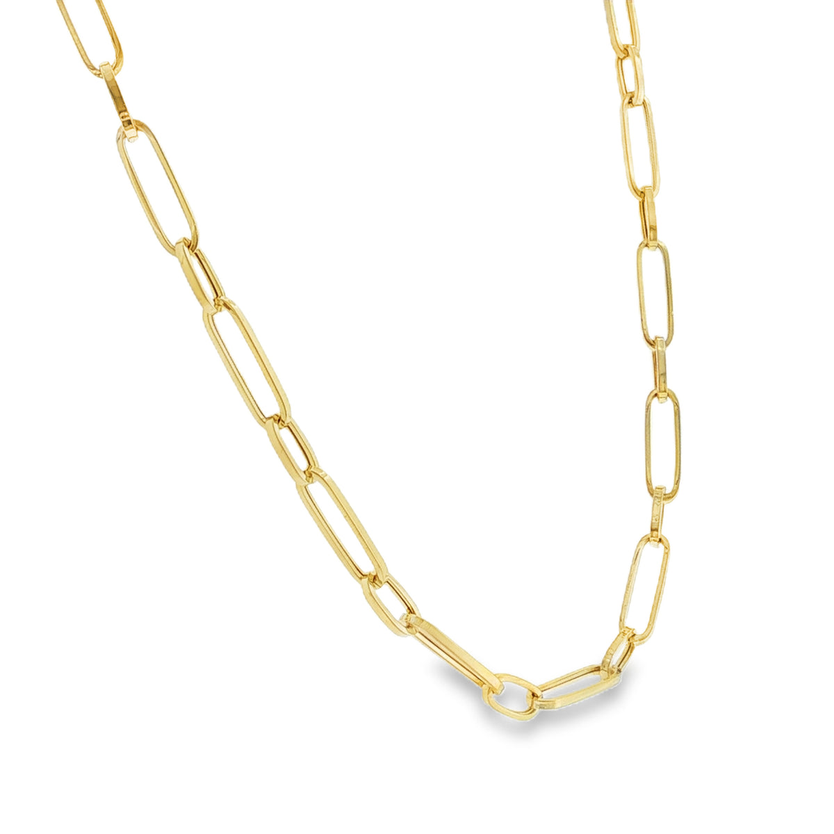 9ct Yellow Gold Hollow 1+1 Belcher Chain - 18"- 4.3g