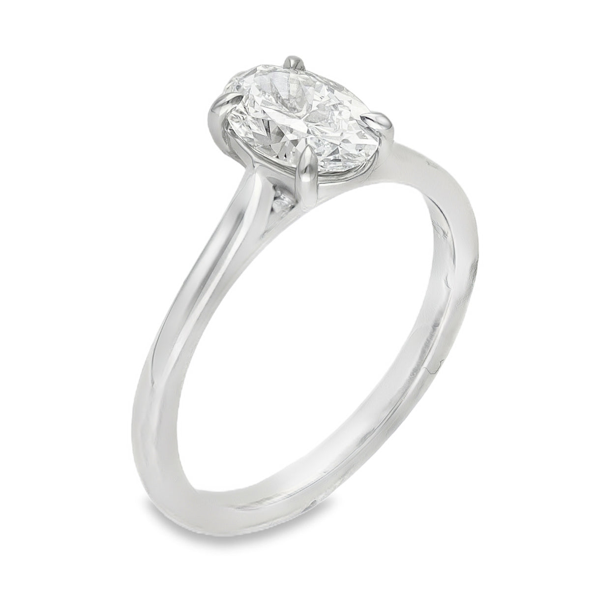LAB 1.02CT D VS1 OVAL PLATINUM SOLITAIRE