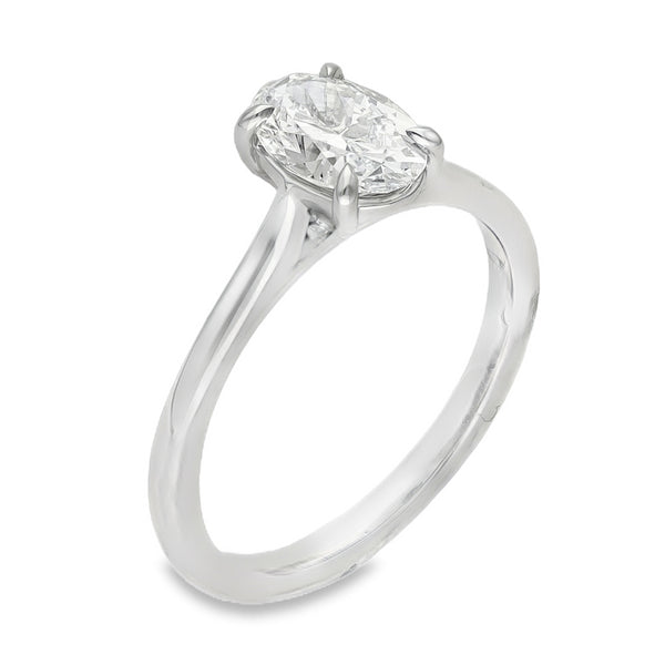 LAB 1.02CT D VS1 OVAL PLATINUM SOLITAIRE