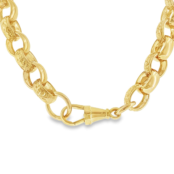 9ct Yellow Gold Heavy Belcher Chain - 24" - 77.3g