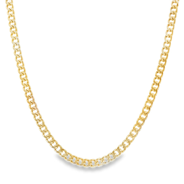 9ct Yellow Gold Curb Chain - 24" - 17.8g