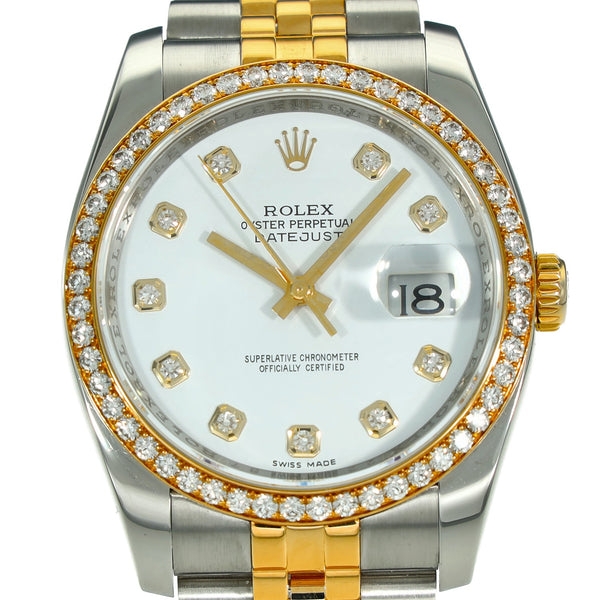 Datejust 116243 - White Diamond Dial - Diamond Set Bezel - 2019