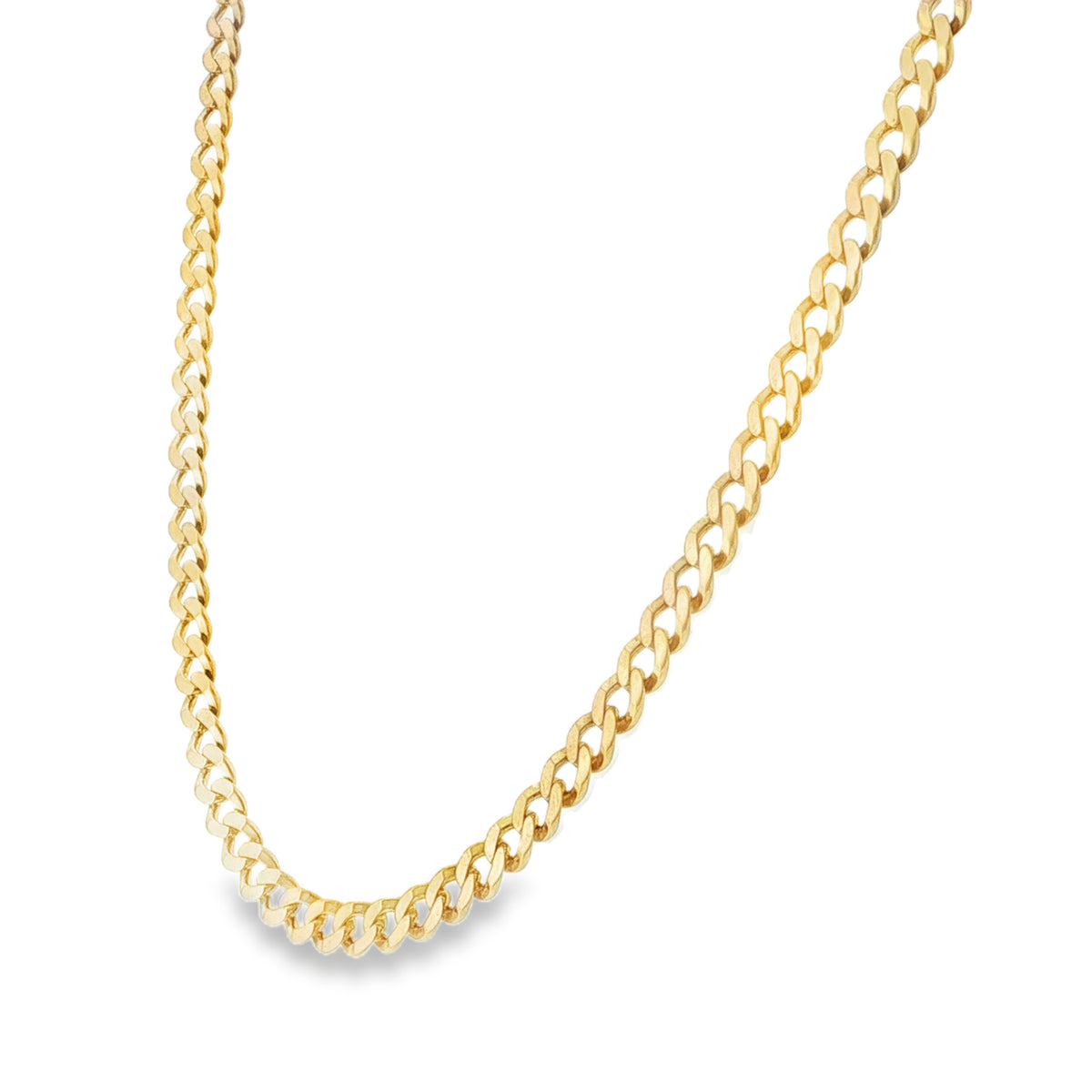 9ct Yellow Gold Closed Curb Chain - 23" - 20.1g