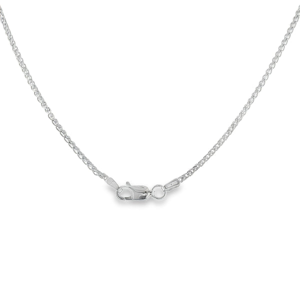 9ct White Gold Spiga Chain - 16"- 4.5g