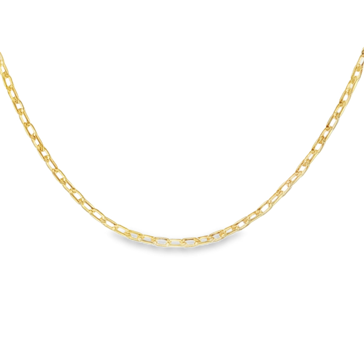 9ct Yellow Gold File Trace Chain - 20" - 3.9g