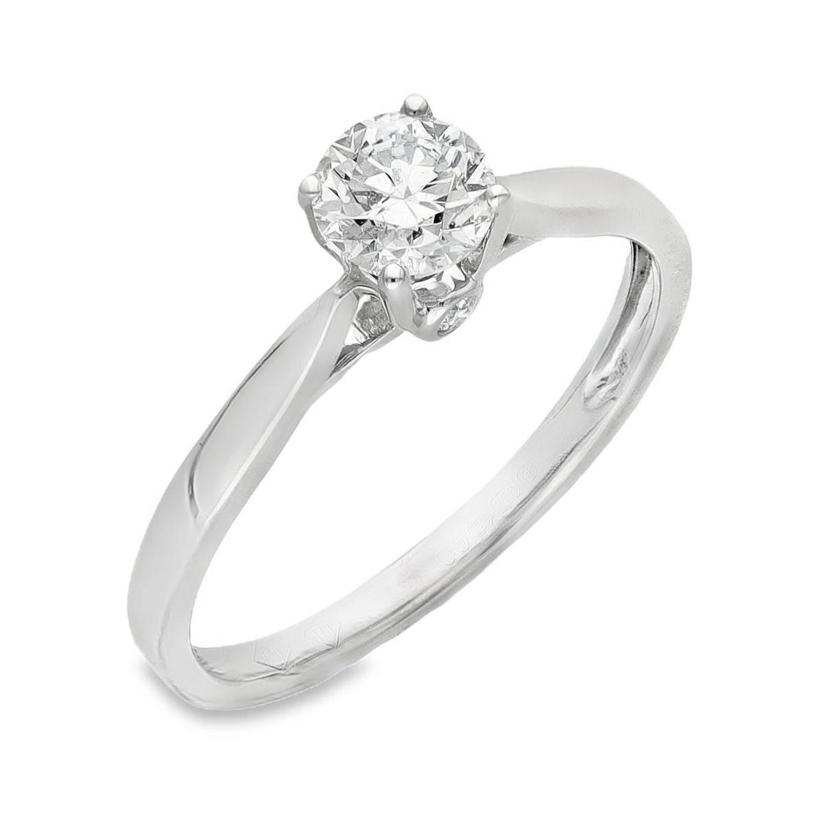 18ct Yellow Gold Diamond Engagement Ring - Size M - 0.52ct