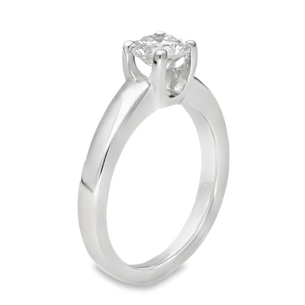 18ct White Gold Diamond Solitaire Engagement Ring - Size H½ - 0.60ct
