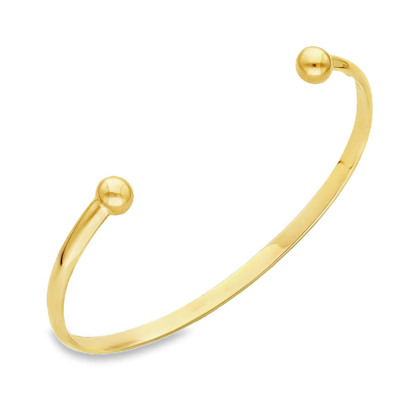 9ct Yellow Gold Torque Bangle - 16.5cm - 8.3g