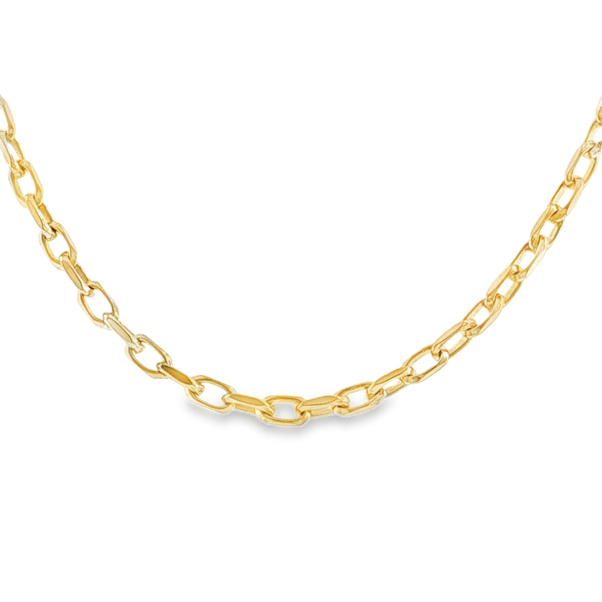 9ct Yellow Gold Heavy File Trace Chain - 20"- 10.6g