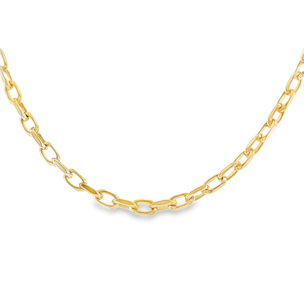 9ct Yellow Gold Heavy File Trace Chain - 20"- 10.6g