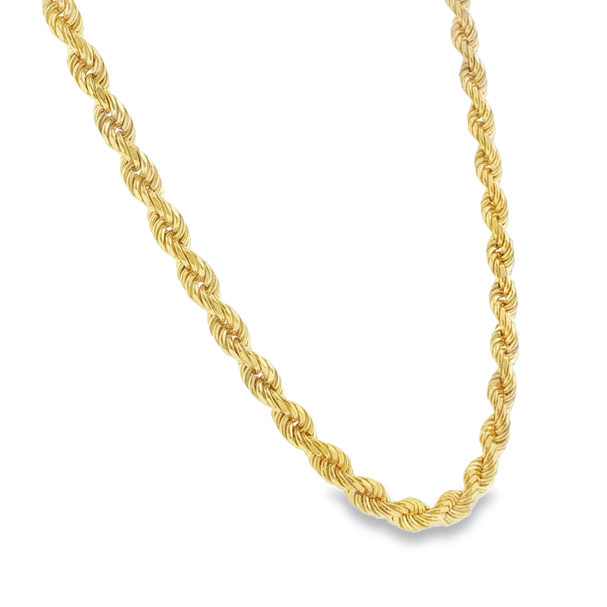 9ct Yellow Gold Rope Chain - 20" - 21.3g