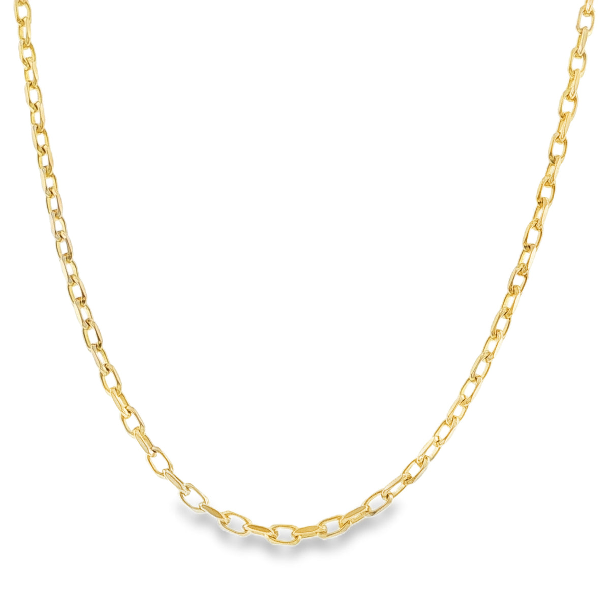 9ct Yellow Gold Heavy File Trace Chain - 20"- 10.6g
