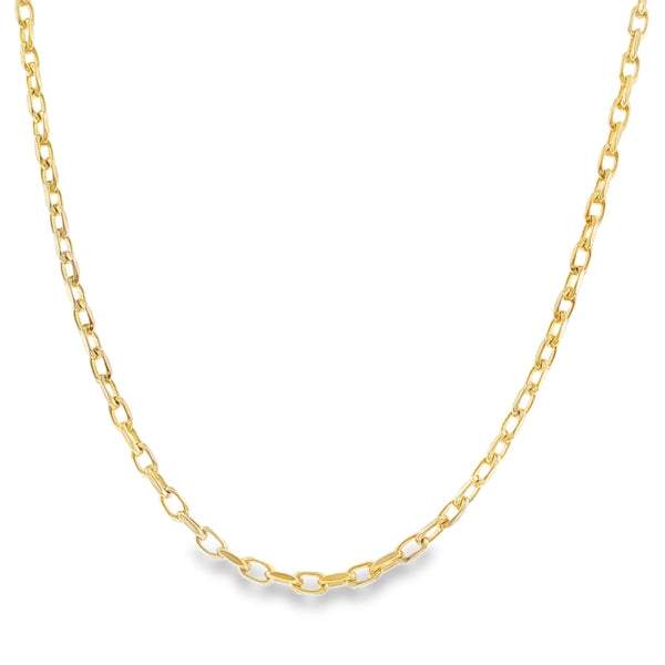 9ct Yellow Gold Heavy File Trace Chain - 20"- 10.6g