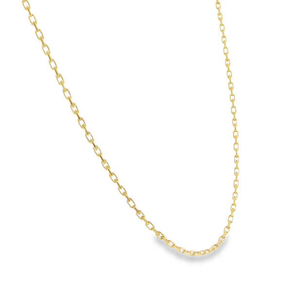 9ct Yellow Gold File Trace Chain - 20" - 3.9g