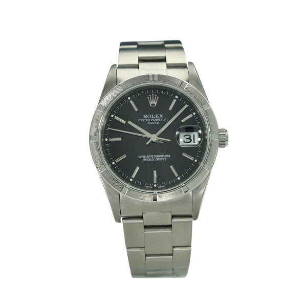 Oyster Perpetual Date 15210 - Black Dial - 2001