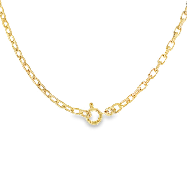 9ct Yellow Gold Heavy File Trace Chain - 20"- 10.6g