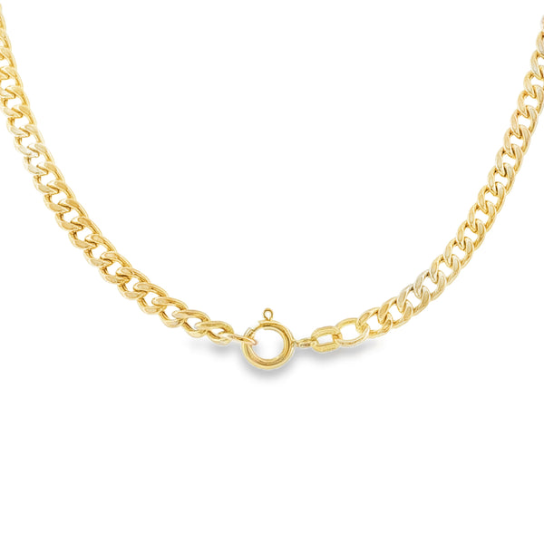 9ct Yellow Gold Curb Chain - 24" - 17.8g
