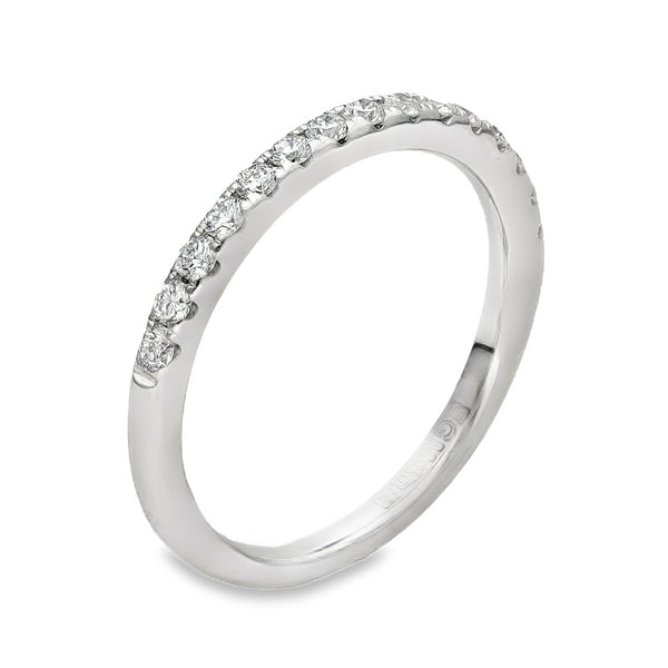 950 Platinum Diamond Half Eternity Ring - Size H½ - 0.22ct