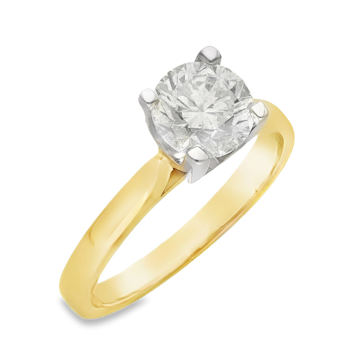 18ct Yellow Gold Diamond Solitaire Engagement Ring - 1.50ct