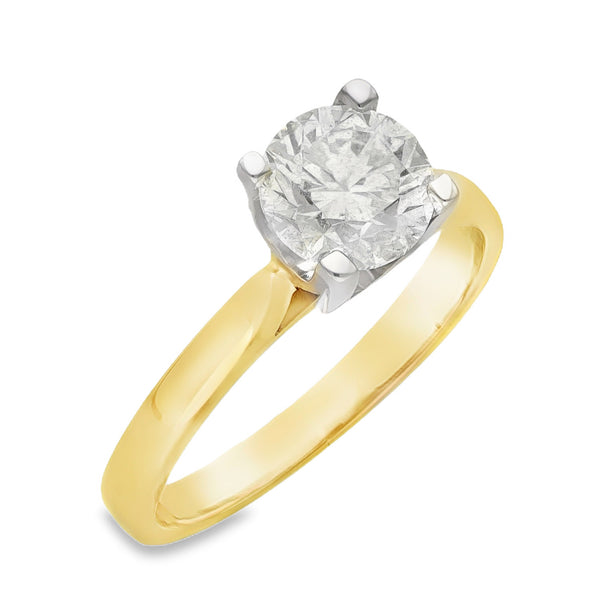 18ct Yellow Gold Diamond Solitaire Engagement Ring - 1.50ct