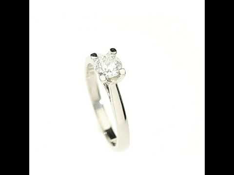 Platinum Diamond Certified Engagement Ring - 0.52ct - Size K