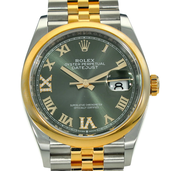 Datejust 126203 - Olive Green Diamond Dial - 2021